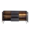 Liberta - Maison MYSTERY Boufes Fusiko Skouro/Mavro me 2 Portes kai 3 Surtaria 154x39x83cm 05-0812